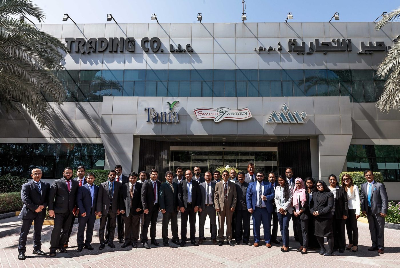 The Sweet Garden team gathered outside the head office in Dubai Investment Park