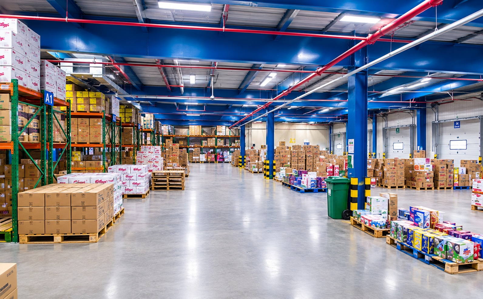 The warehouse floor